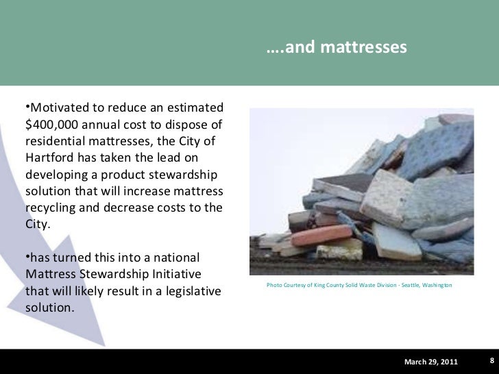 Municipal 3 Difficult to Manage Wastes Mattresses (Kate Hagemann)