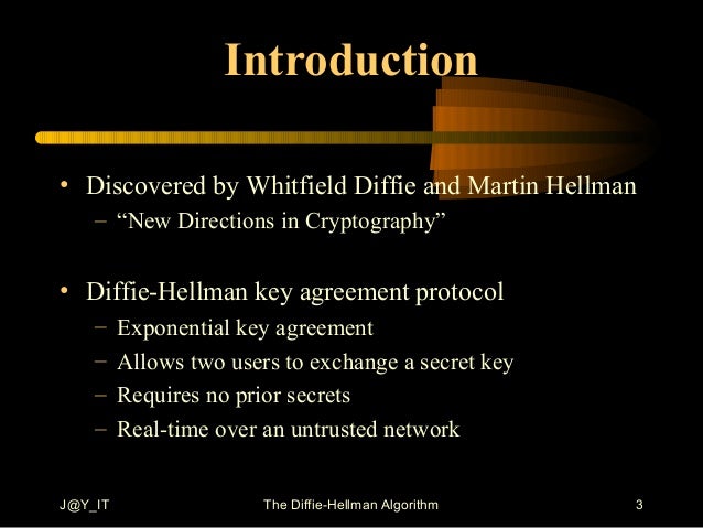 The Diffie-Hellman Algorithm
