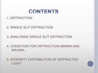 Exclusive Single Slit Diffraction | PPTX