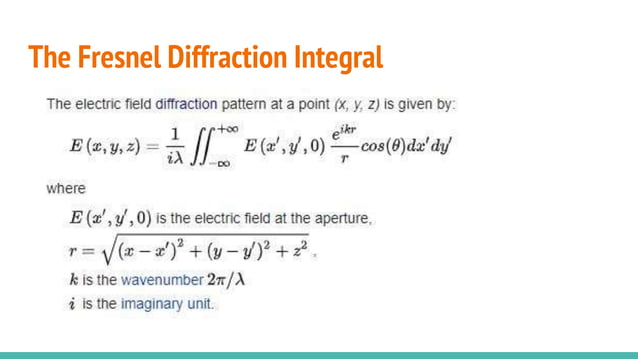 Diffraction-Fraunhofer Diffraction | PPTX