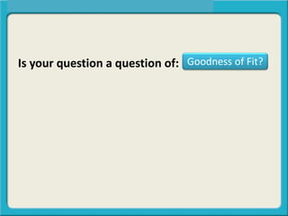 Is your question a question of: Goodness of Fit?
 