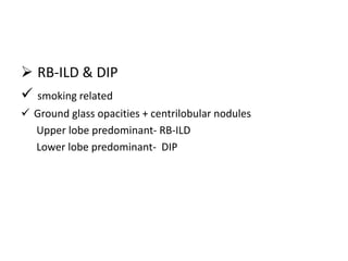 Tips Dips Radiology Interstitial lung disease Radiology | PPTX
