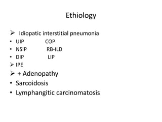 Interstitial lung disease Radiology | PPTX