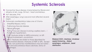 Pneumosclerosis Radiological approach to Diffuse Lung Disease | PPTX