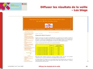 Diffuser les résultats de la veille - Les blogs 