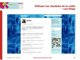 Diffuser les résultats de la veille - Les blogs 