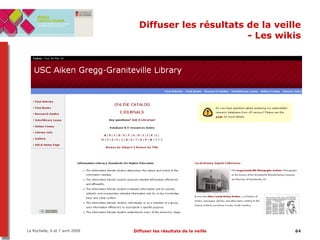 Diffuser les résultats de la veille - Les wikis 