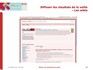 Diffuser les résultats de la veille - Les wikis 