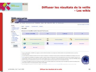 Diffuser les résultats de la veille - Les wikis 