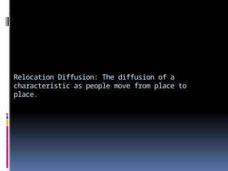 Relocation Diffusion Picture Example AP Human Geography Diffusion PPT Unit One | PPTX