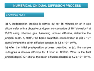 Comprehensive Overview of Diffusion Processes in VLSI Technology and ...