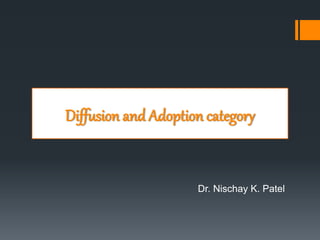 Diffusion and Adoption category
Dr. Nischay K. Patel
 