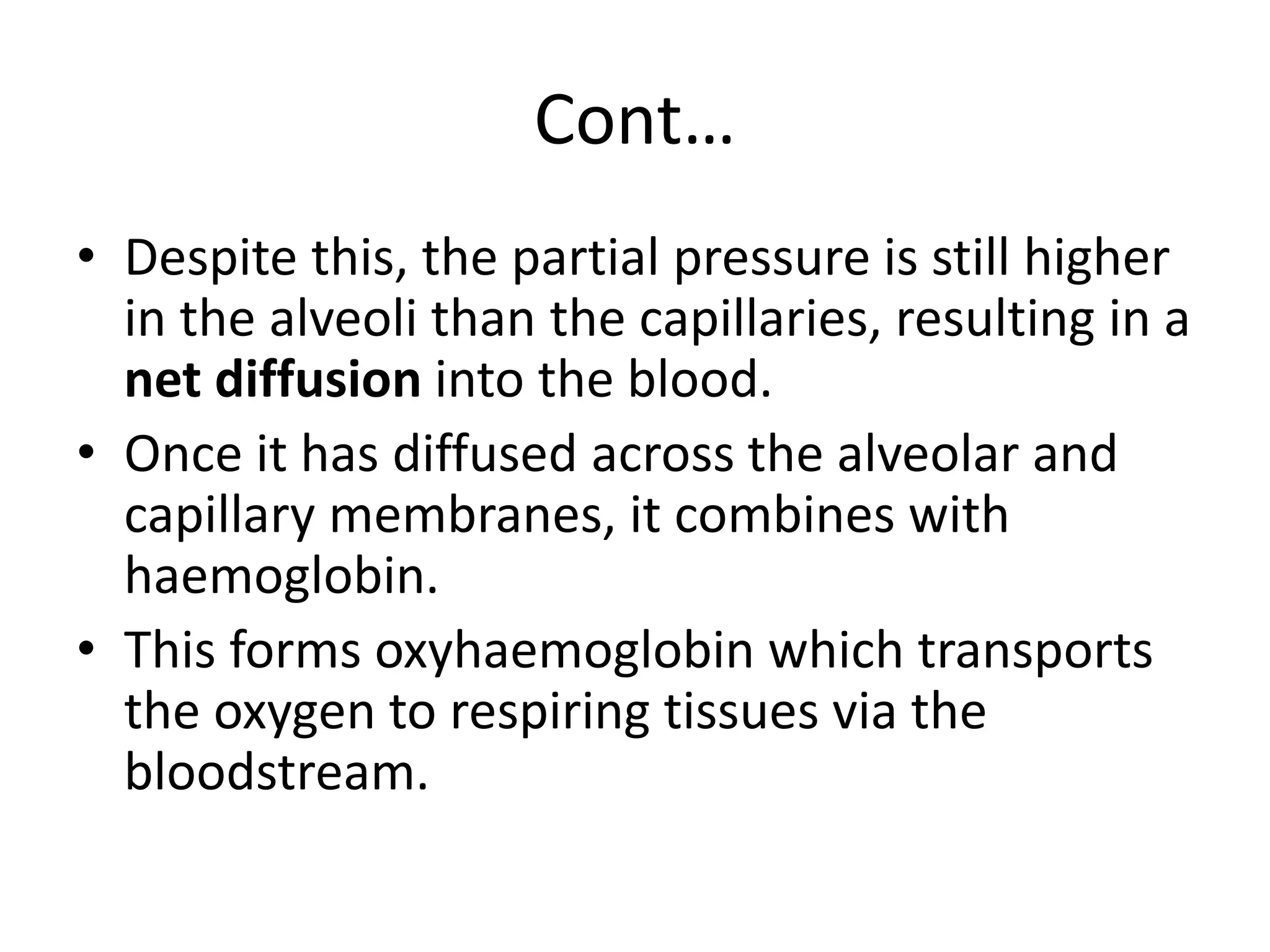Diffusion of gases through respiratory membrane