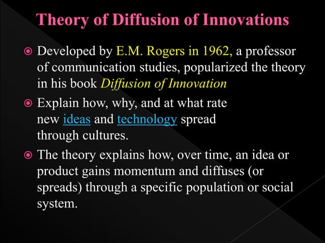 Diffusion of innovation ppt | PPTX