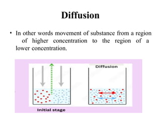 DIFFUSION PRINCIPLE IN BIOLOGICAL SYSTEM | PPTX