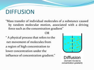 Diffusion principles in biological systems | PPT