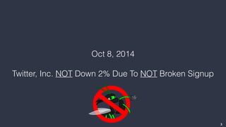 Oct 8, 2014
Twitter, Inc. NOT Down 2% Due To NOT Broken Signup
3
 