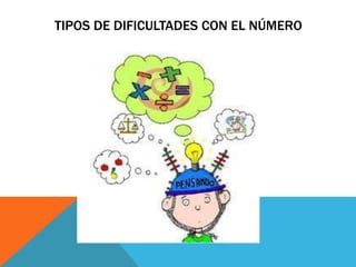 TIPOS DE DIFICULTADES CON EL NÚMERO
 