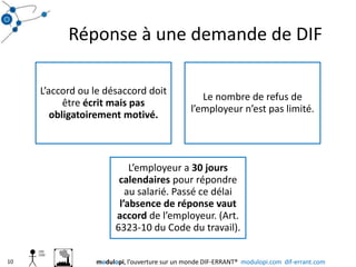 Réponse à une demande de DIF10modulopi, l’ouverture sur un monde DIF-ERRANT®  modulopi.com  dif-errant.com