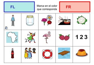 Marca en el color
que corresponda
FL FR
 