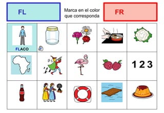 Marca en el color
que corresponda
FLACO
FL FR
 