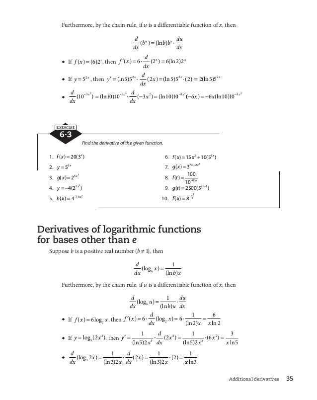 derivative of log base 4 derivative of log base 4