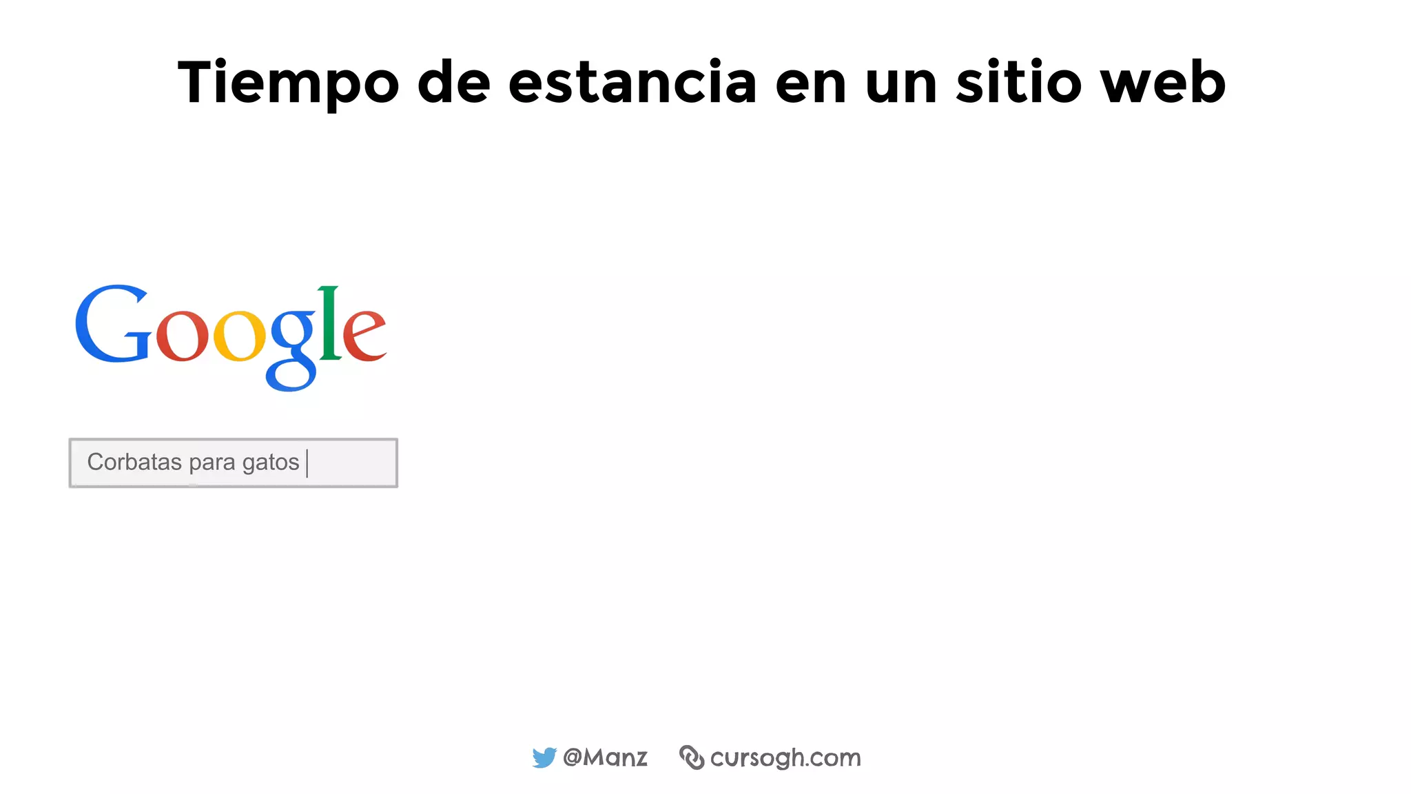 @Manz cursogh.com
Corbatas para gatos
Tiempo de estancia en un sitio web
 