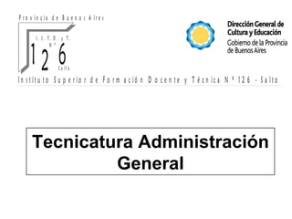 Tecnicatura Administración General 