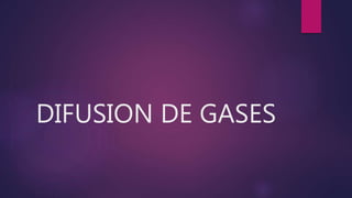 DIFUSION DE GASES
 