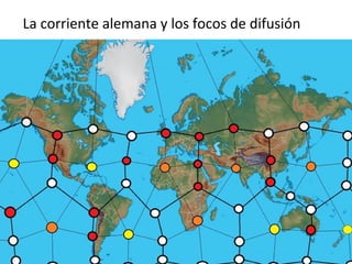 La corriente alemana y los focos de difusión
 
