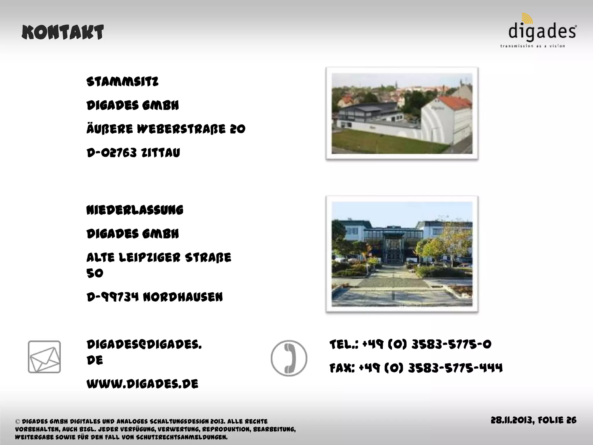 Digades Firmenpräsentation 2013