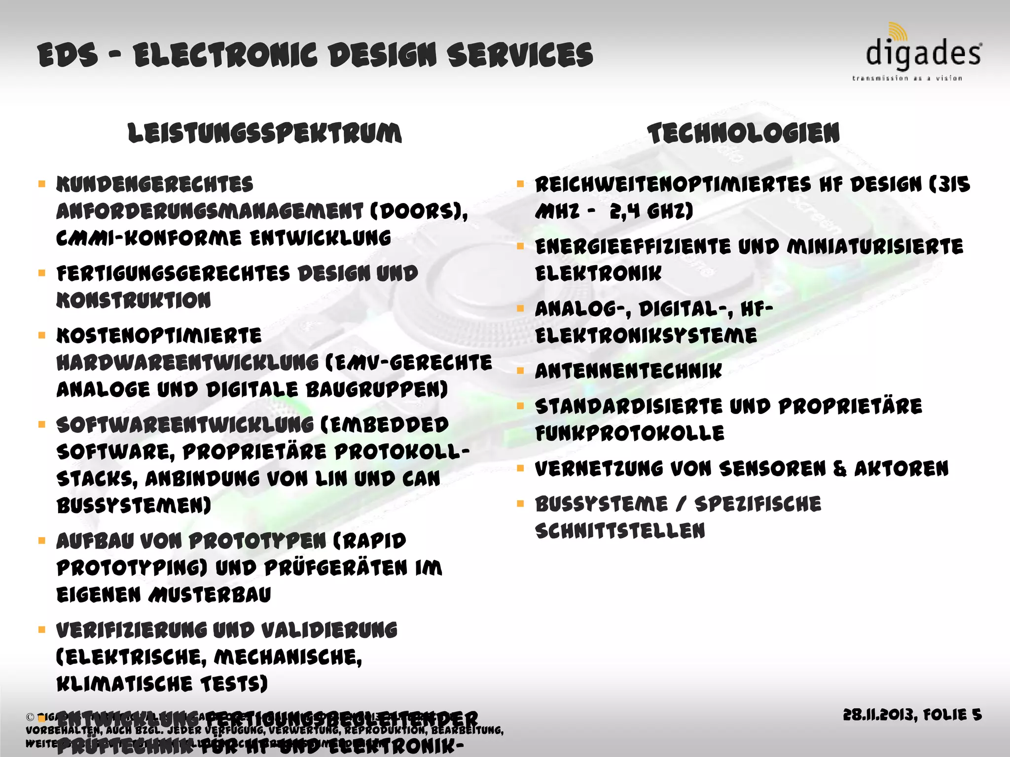 Digades Firmenpräsentation 2013
