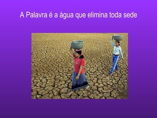 A Palavra é a água que elimina toda sede 
