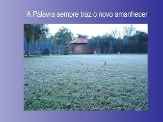 A Palavra sempre traz o novo amanhecer 