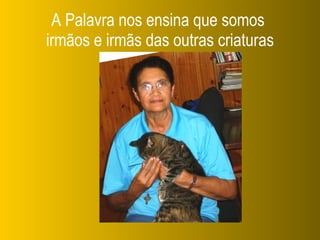 A Palavra nos ensina que somos  irmãos e irmãs das outras criaturas 