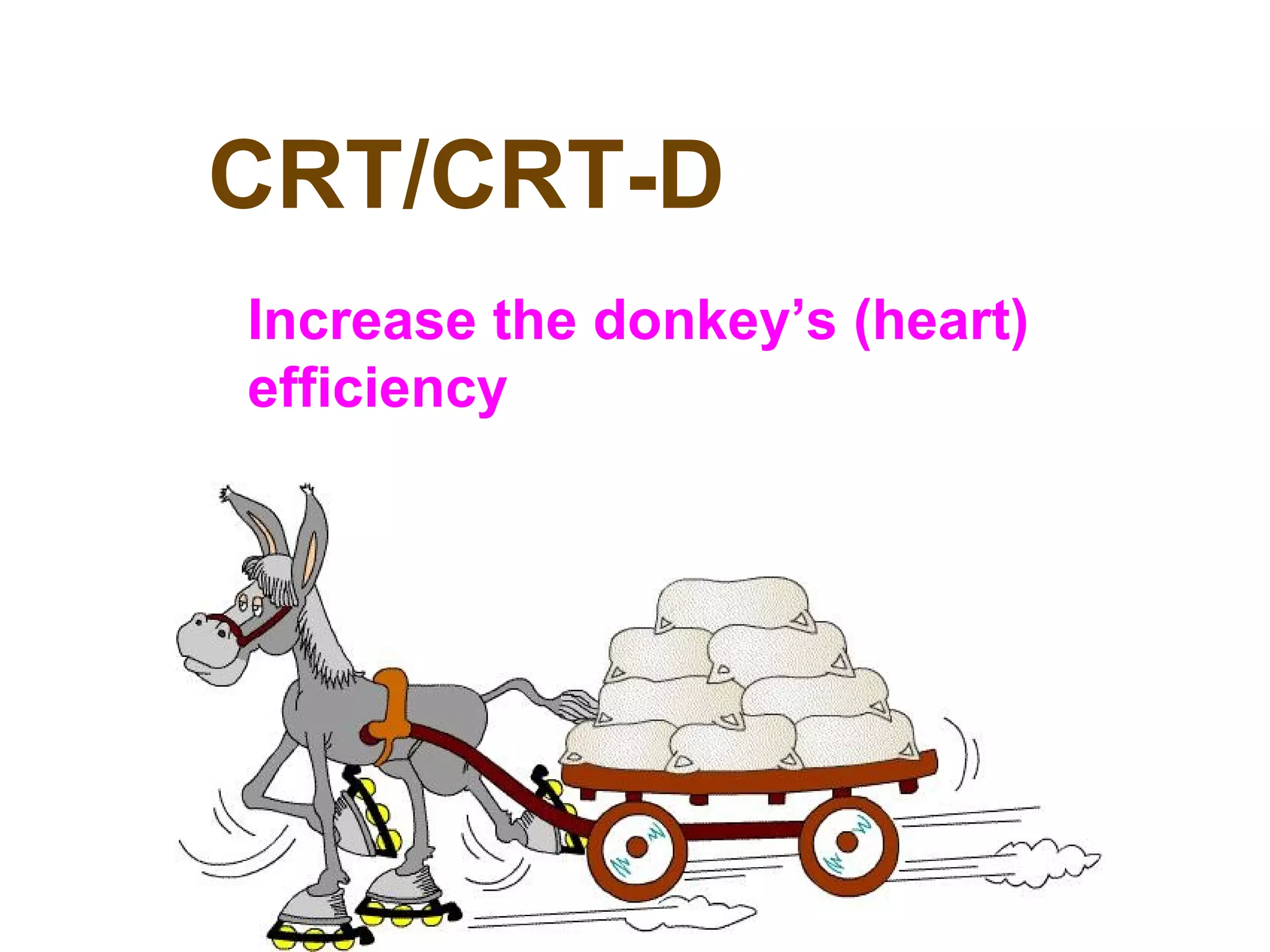 CRT/CRT-D
Increase the donkey’s (heart)
efficiency
 