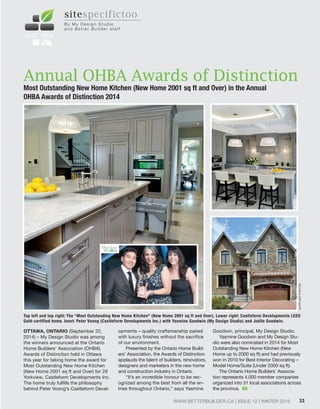32 WWW.BETTERBUILDER.CA | ISSUE 12 | WINTER 2014 
 