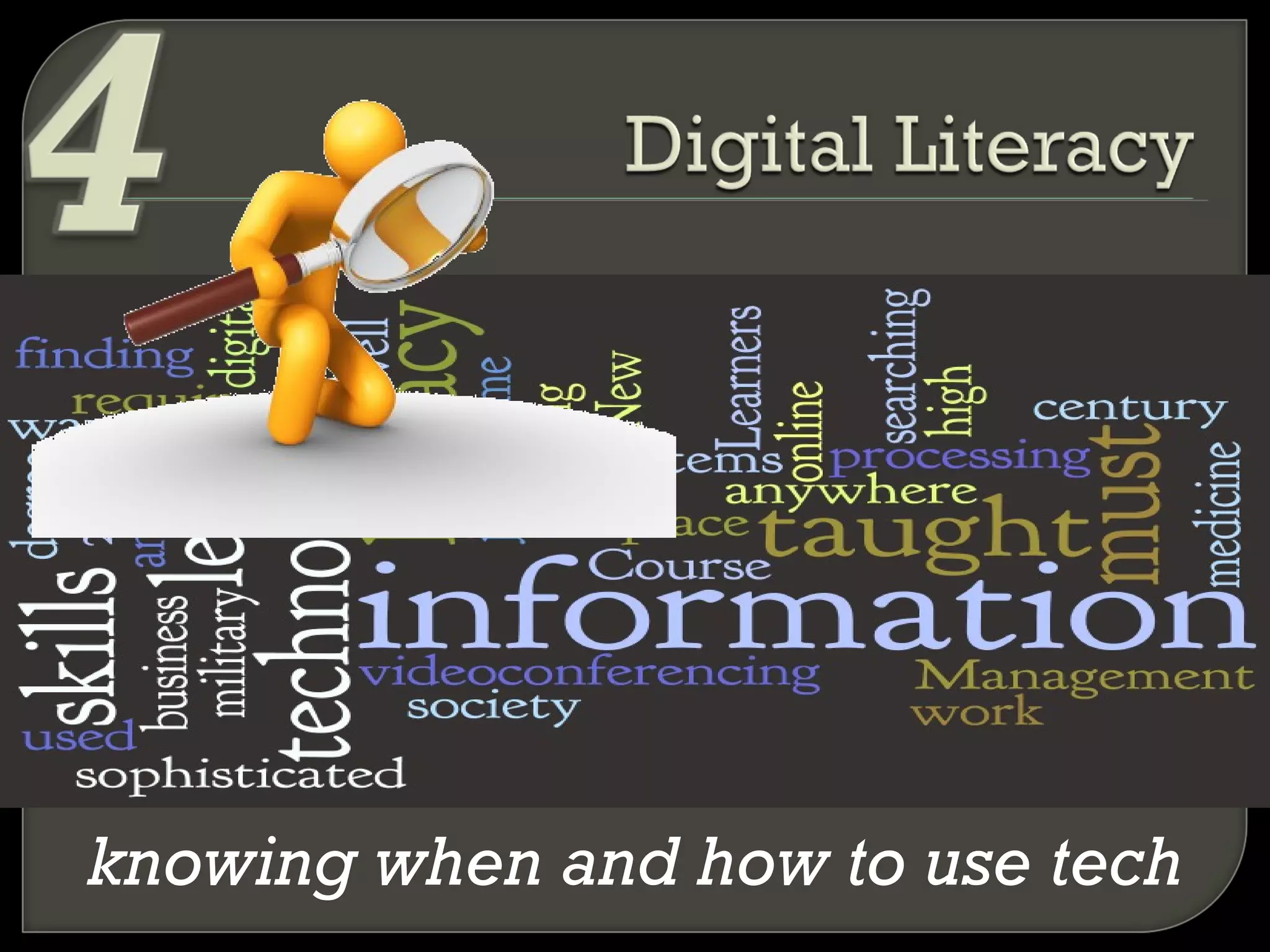 knowing when and how to use tech 