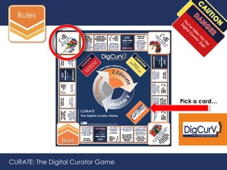 Rules




                                   Pick a card…




CURATE: The Digital Curator Game
 