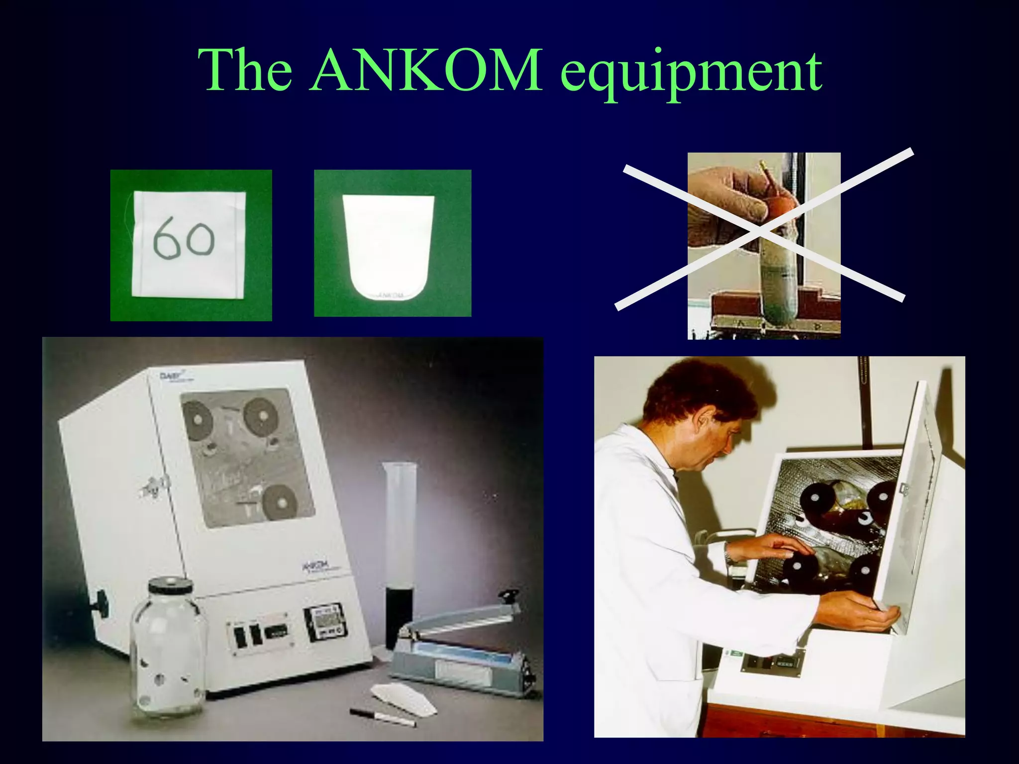 The ANKOM equipment
 