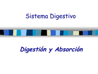 Digestión y Absorción Sistema Digestivo 