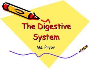 The Digestive System Ms. Pryor 