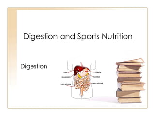 Digestion and Sports Nutrition Digestion 
