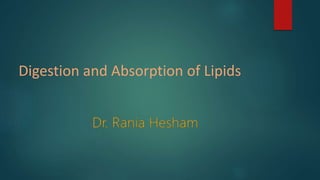 Digestion and Absorption of Lipids
 