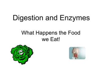 Digestion and Enzymes
What Happens the Food
we Eat!
 