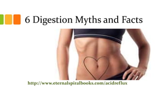 6 Digestion Myths and Facts
http://www.eternalspiralbooks.com/acidreflux
 