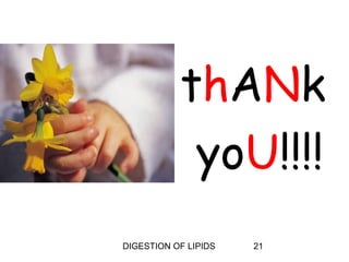 thANk
            yoU!!!!
DIGESTION OF LIPIDS   21
 