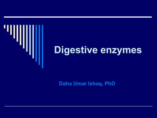 Digestive enzymes
Daha Umar Ishaq, PhD
 