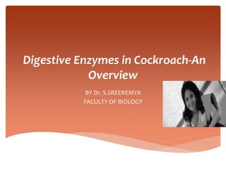 Digestive Enzymes in Cockroach-An
Overview
BY Dr. S.SREEREMYA
FACULTY OF BIOLOGY
 