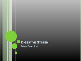 Digestive System Trisha Tiopo  814 